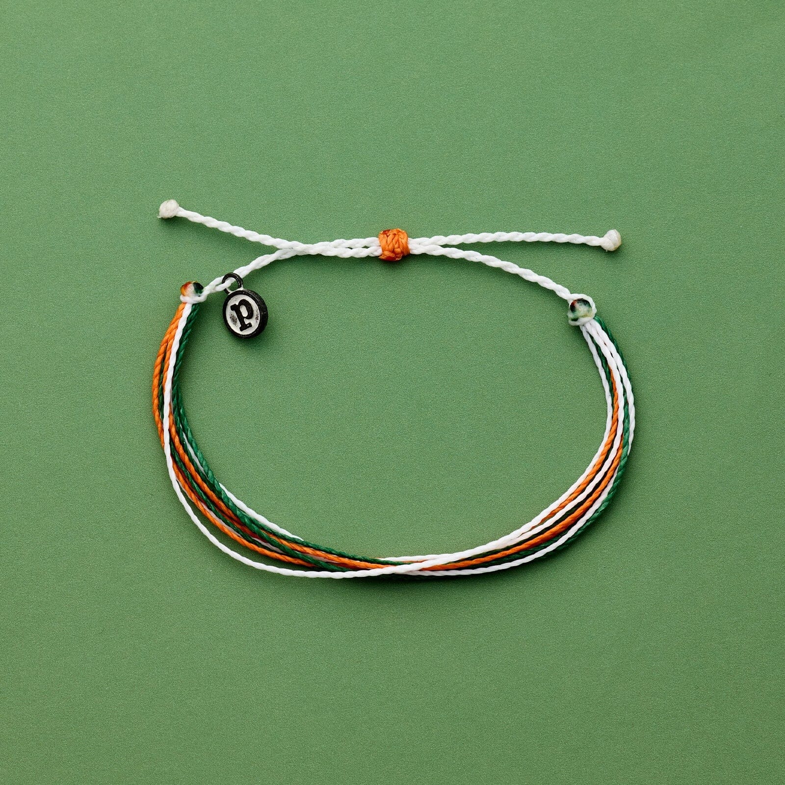 Green, Orange & White Bracelet