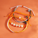 Green, Orange & White Bracelet