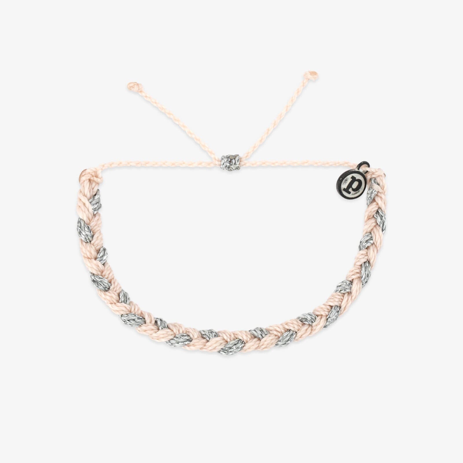 Metallic Blush Braided Bracelet