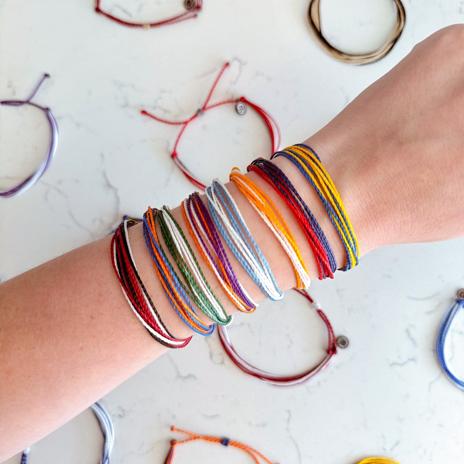 Orange, Purple & White Bracelet