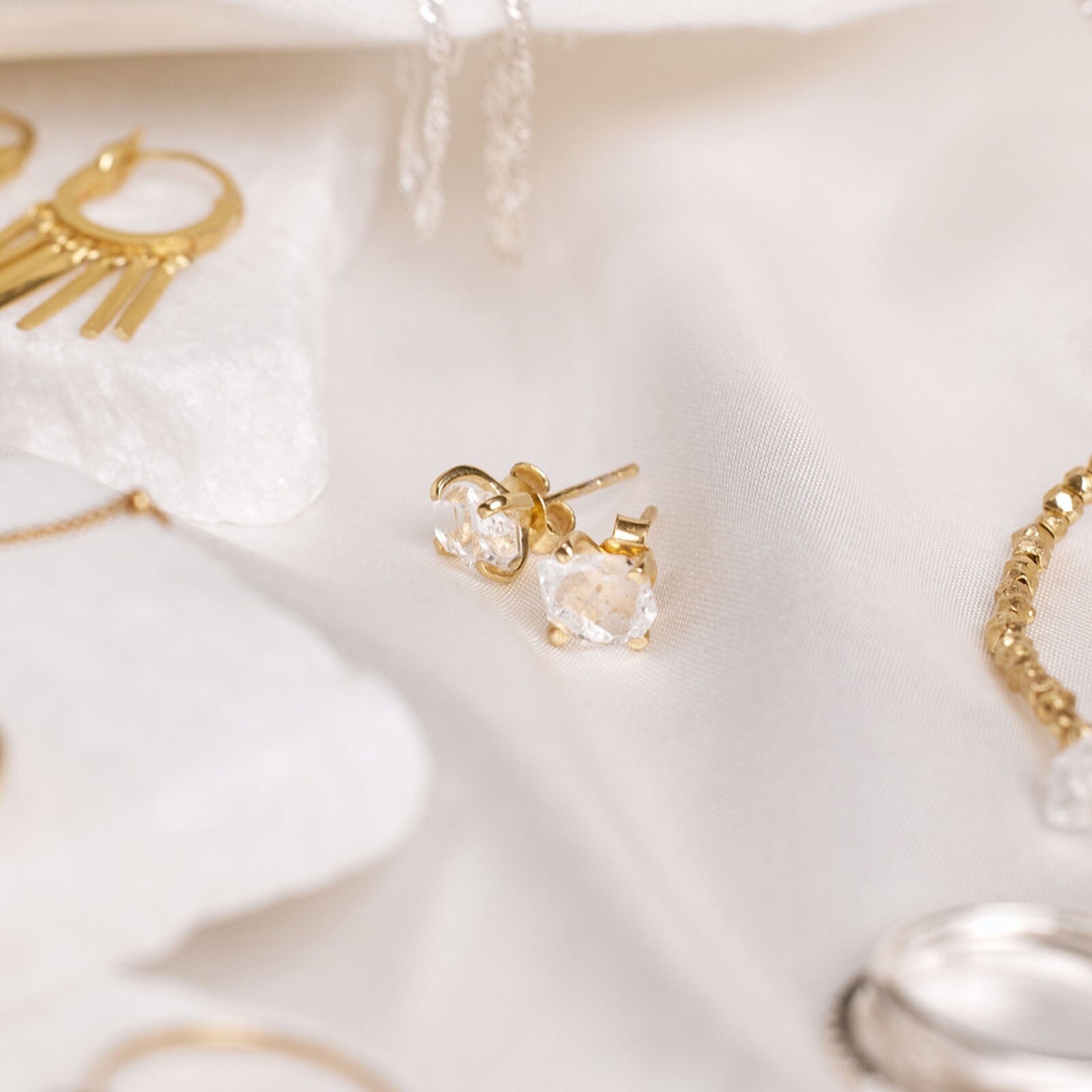 Herkimer Stud Earrings