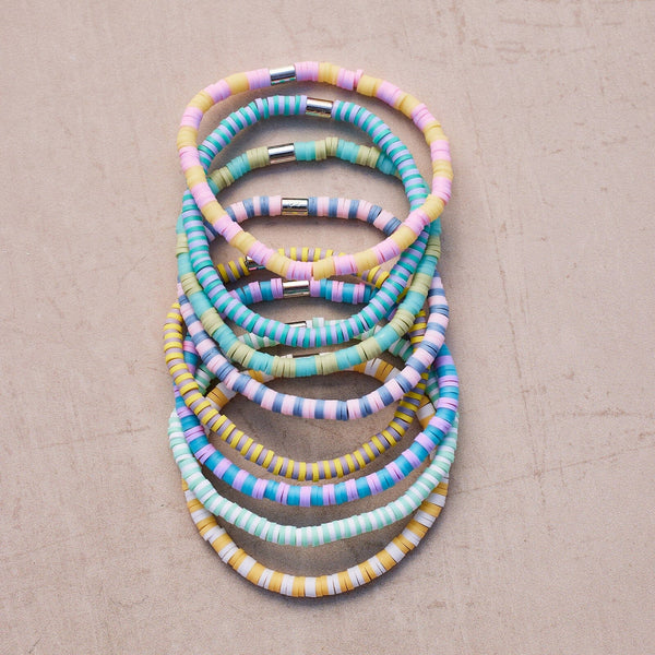 Vacation Vibes Bright Stretch Bracelet Set of 8