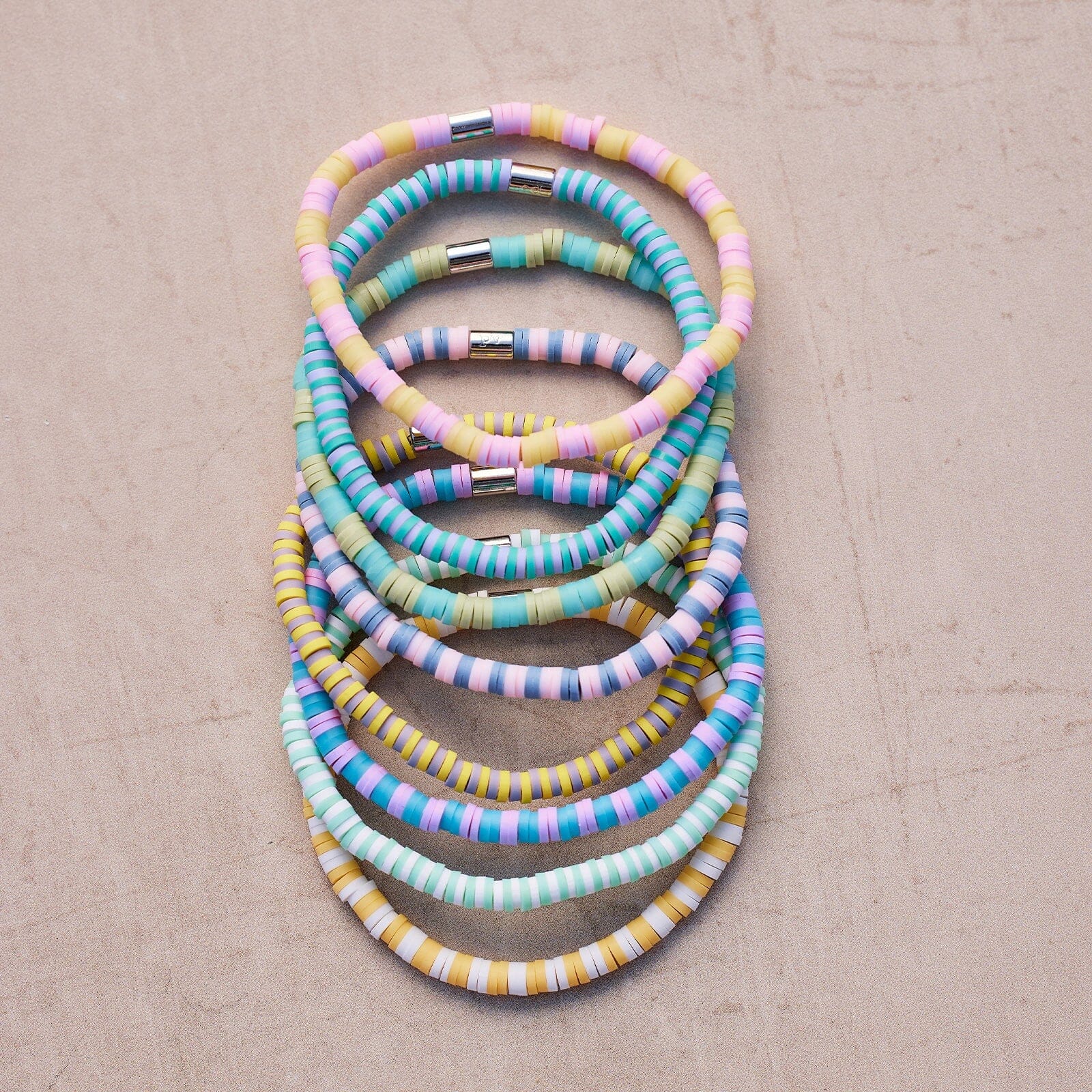 Vacation Vibes Bright Stretch Bracelet Set of 8