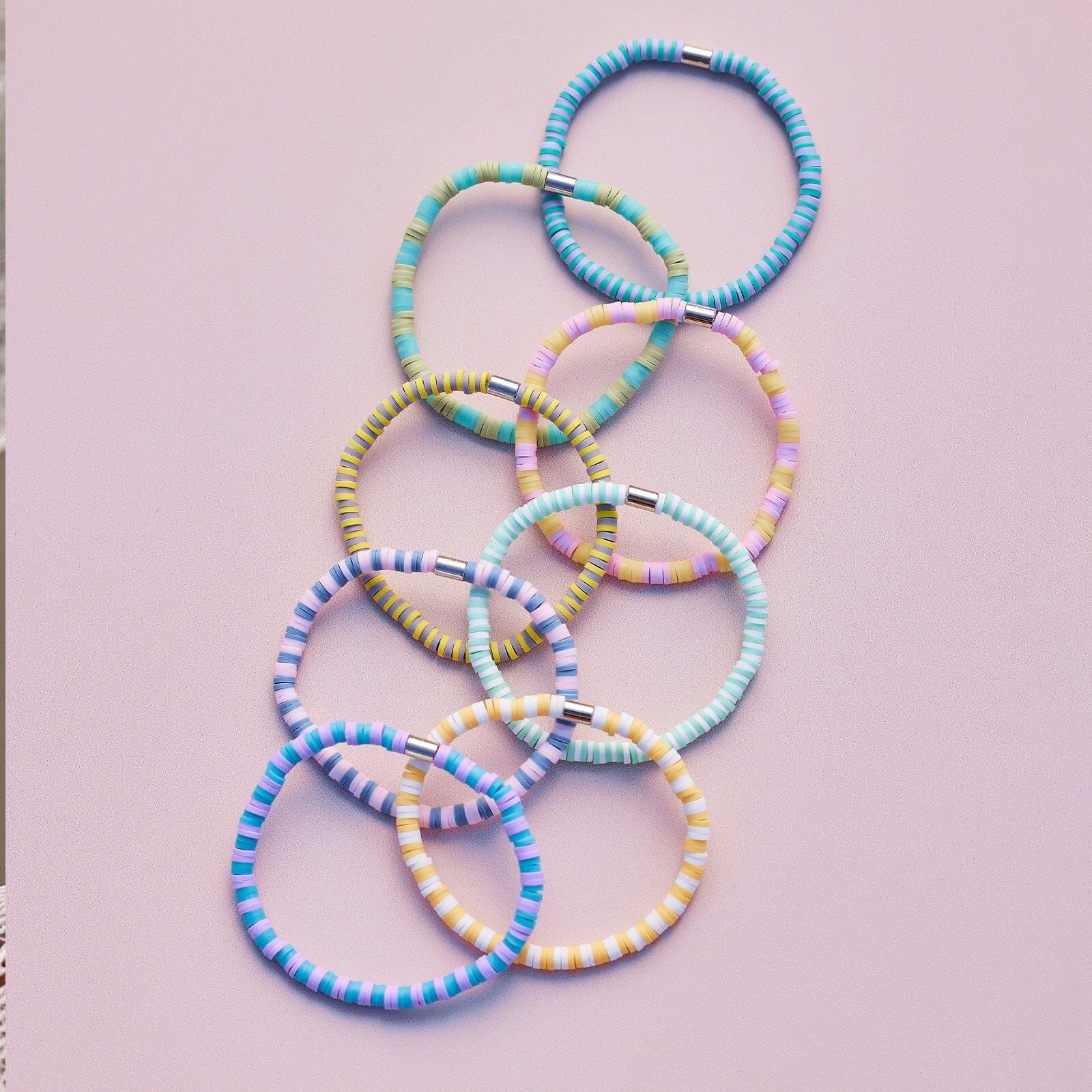 Vacation Vibes Bright Stretch Bracelet Set of 8