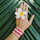 Vacation Vibes Pink Moment Stretch Bracelet Set of 8