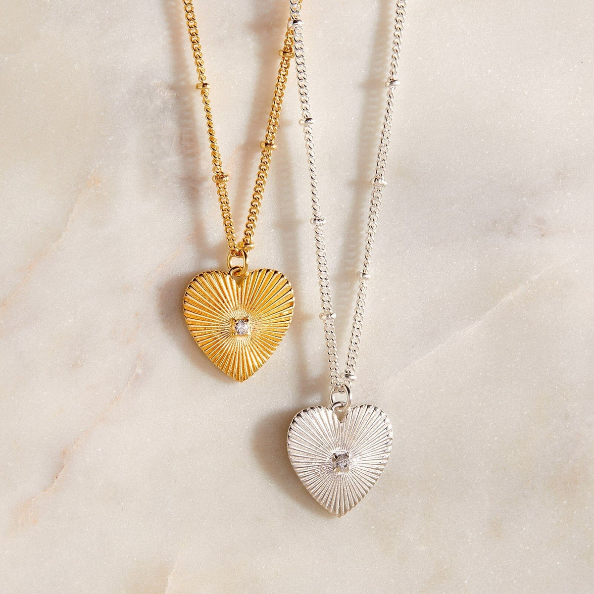 Sunburst Heart Necklace