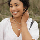 Silver Baguette Sunburst Pendant Necklace