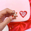 Stone & Enamel Heart Ring