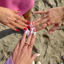 Stone & Enamel Heart Ring