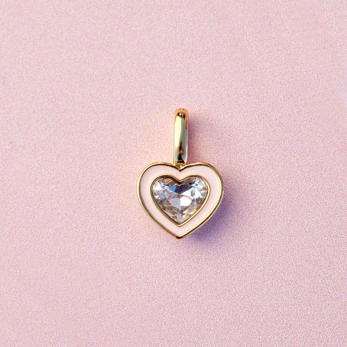 Harper Stone & Enamel Heart Charm