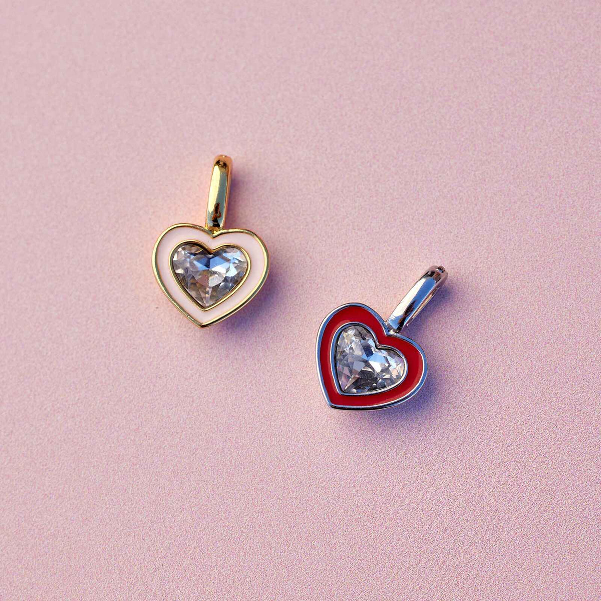 Harper Stone & Enamel Heart Charm