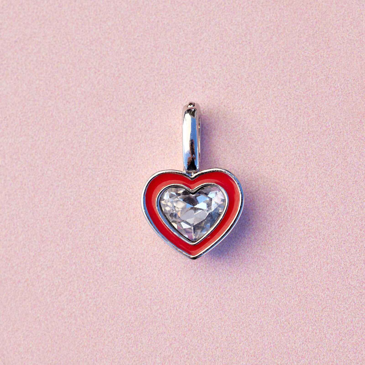 Harper Stone & Enamel Heart Charm