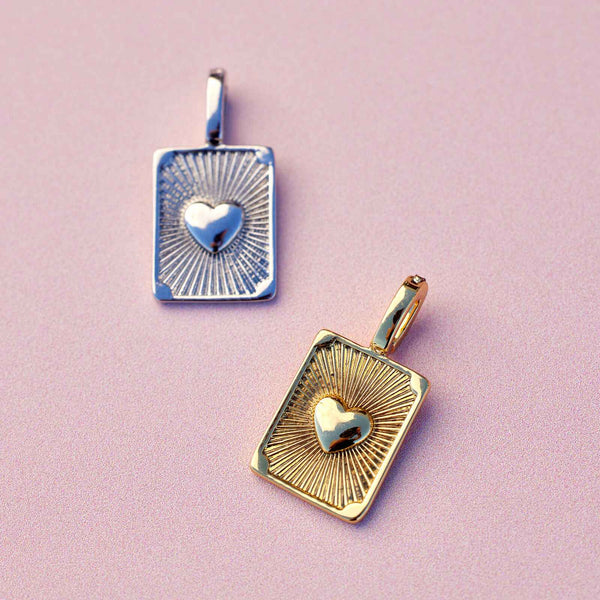 Harper Textured Heart Charm