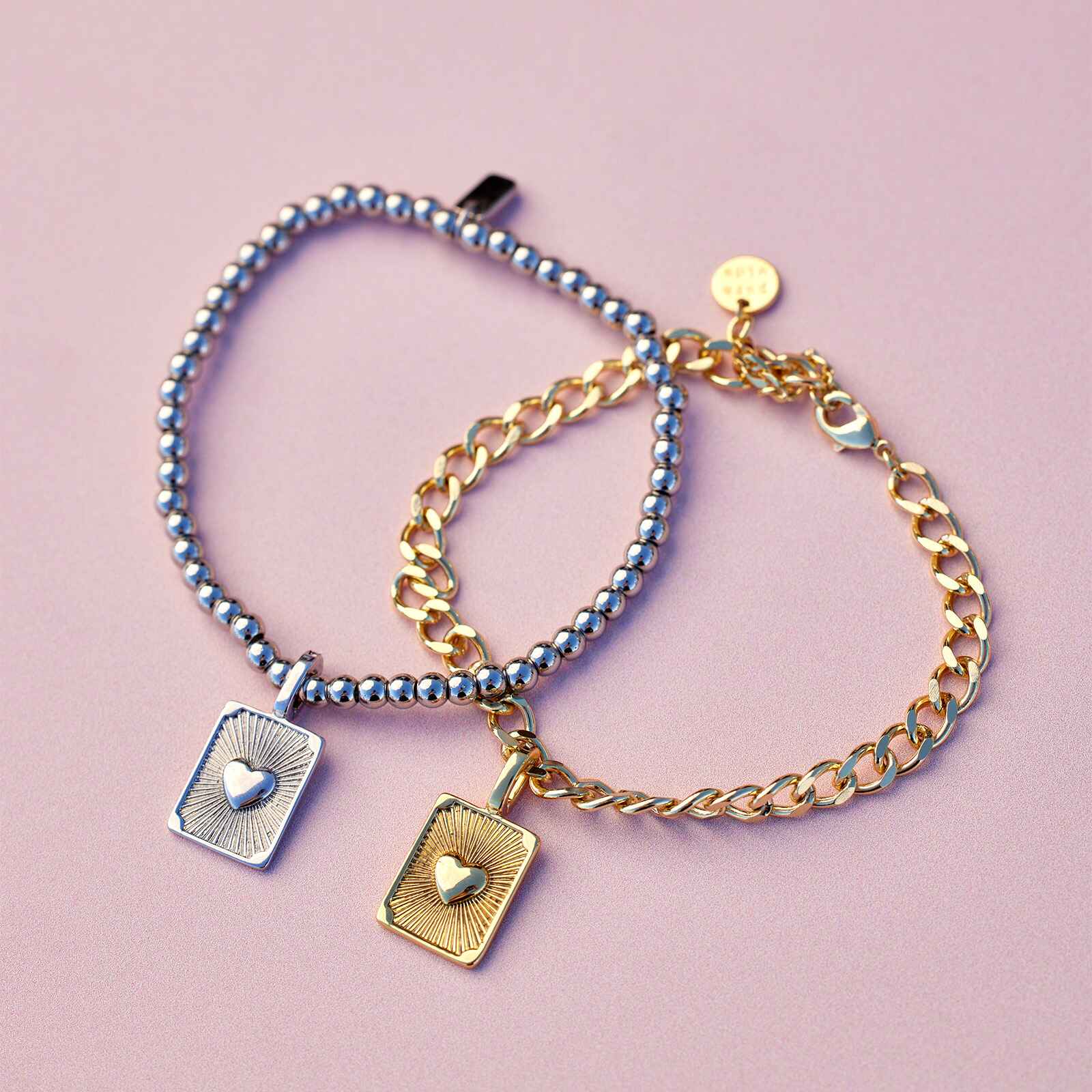 Harper Textured Heart Charm