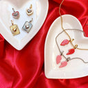 Harper Enamel BFF Heart Charm Set