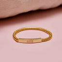 Engravable Disc Bead Stretch Bracelet