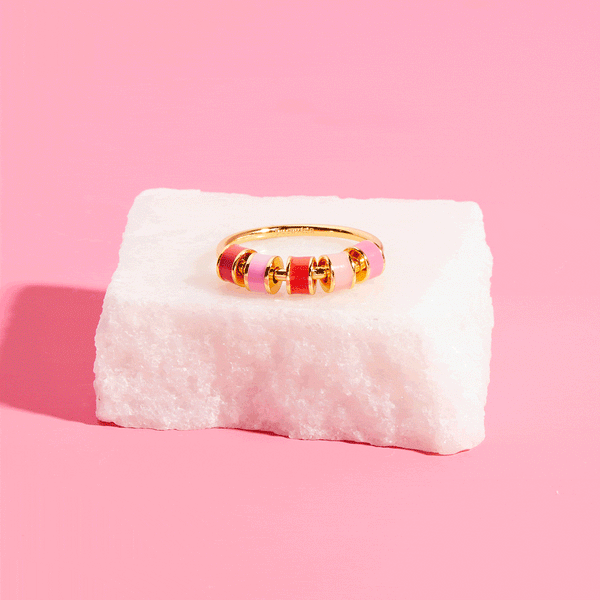 Enamel Bead Fidget Ring