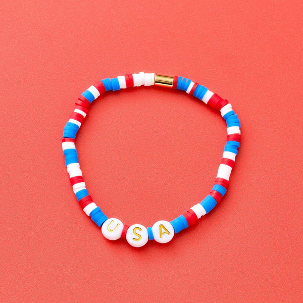 USA Disc Stretch Bracelet