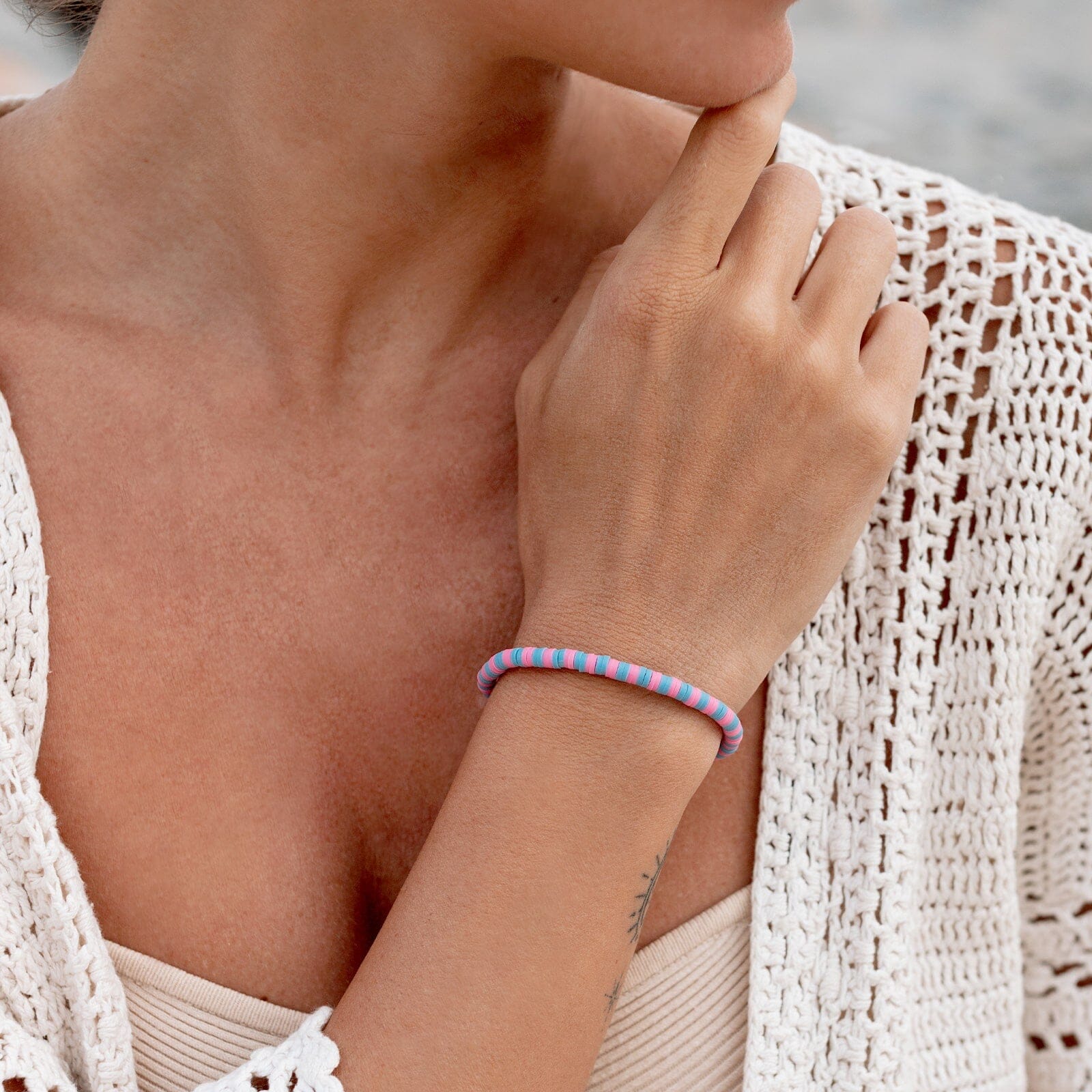 Bubblegum Seascape Stretch Bracelet