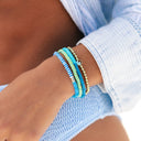 Canal Blues Seascape Stretch Bracelet