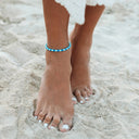Blue Wave Seascape Stretch Anklet