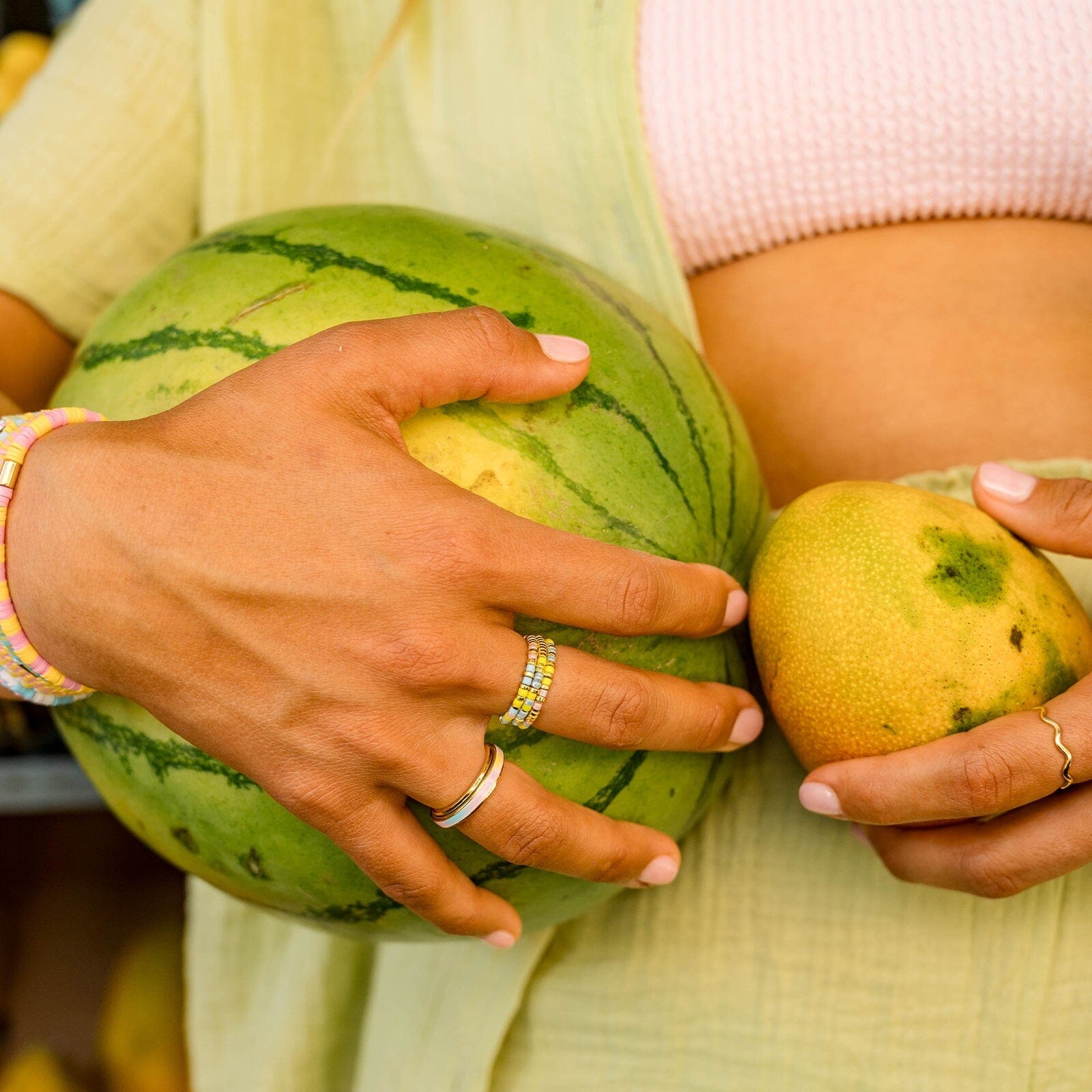 Sunset Beach Stretch Ring Set of 3