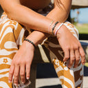 Black Alphabet Bead Bracelet