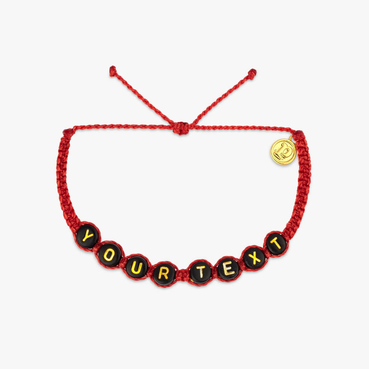 Black Alphabet Bead Bracelet