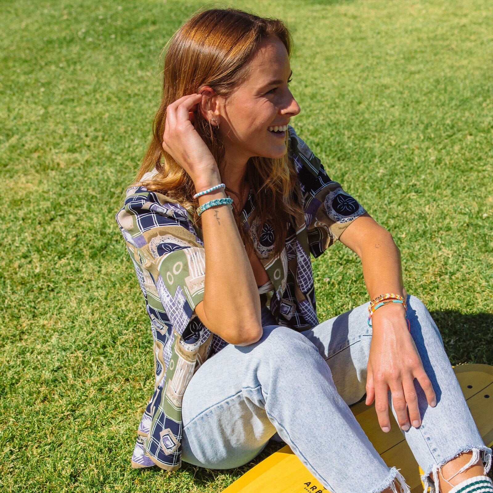 Watermelon Woven Chevron Bracelet