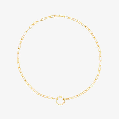 Harper Round Charm Chain Necklace