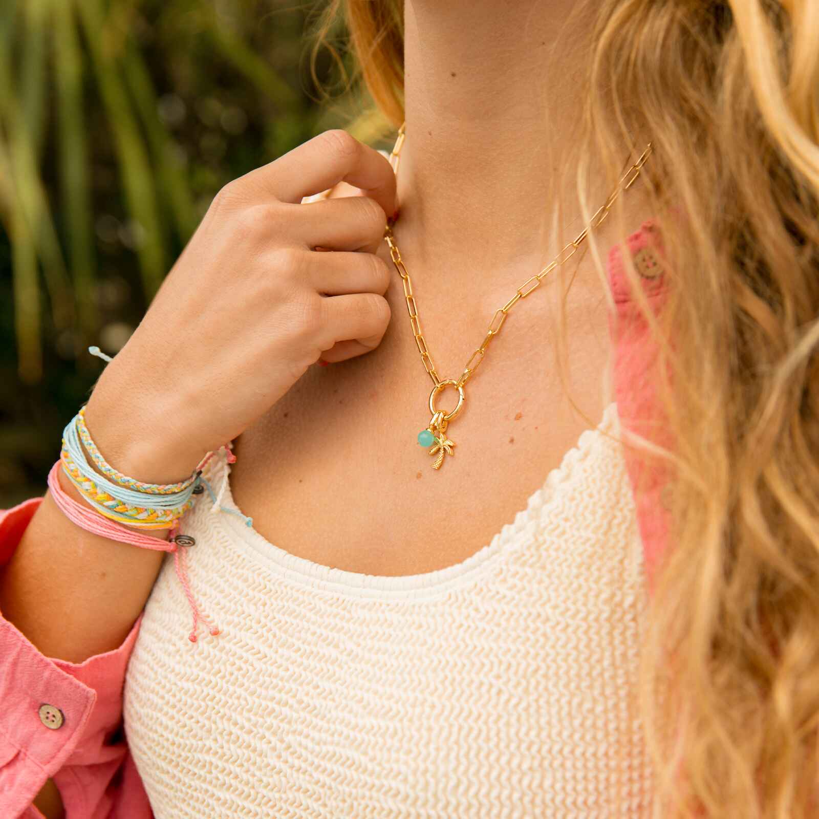 Harper Round Charm Chain Necklace