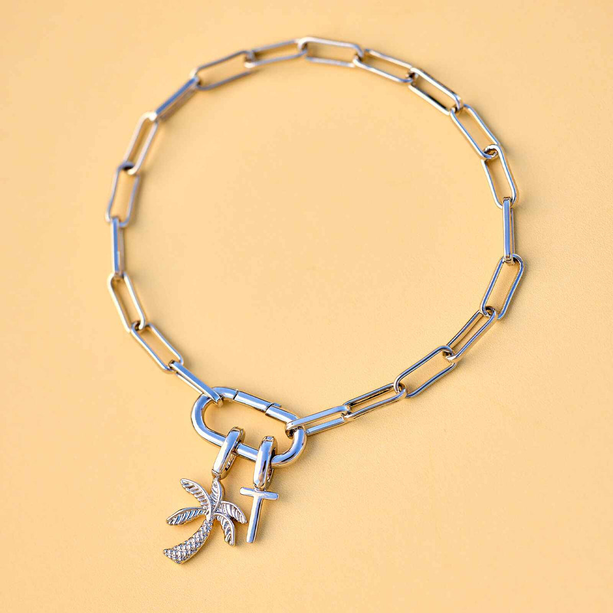 Harper Oval Charm Chain Bracelet