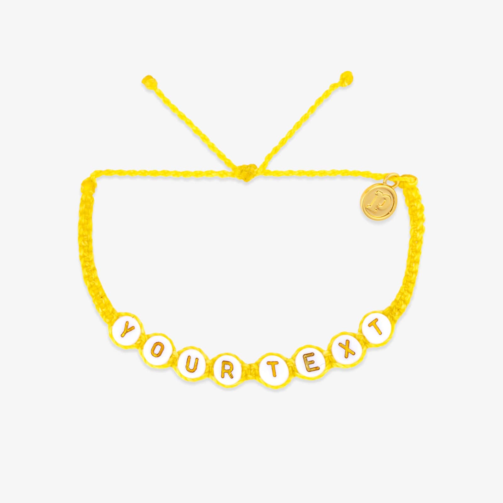 White Alphabet Bead Bracelet