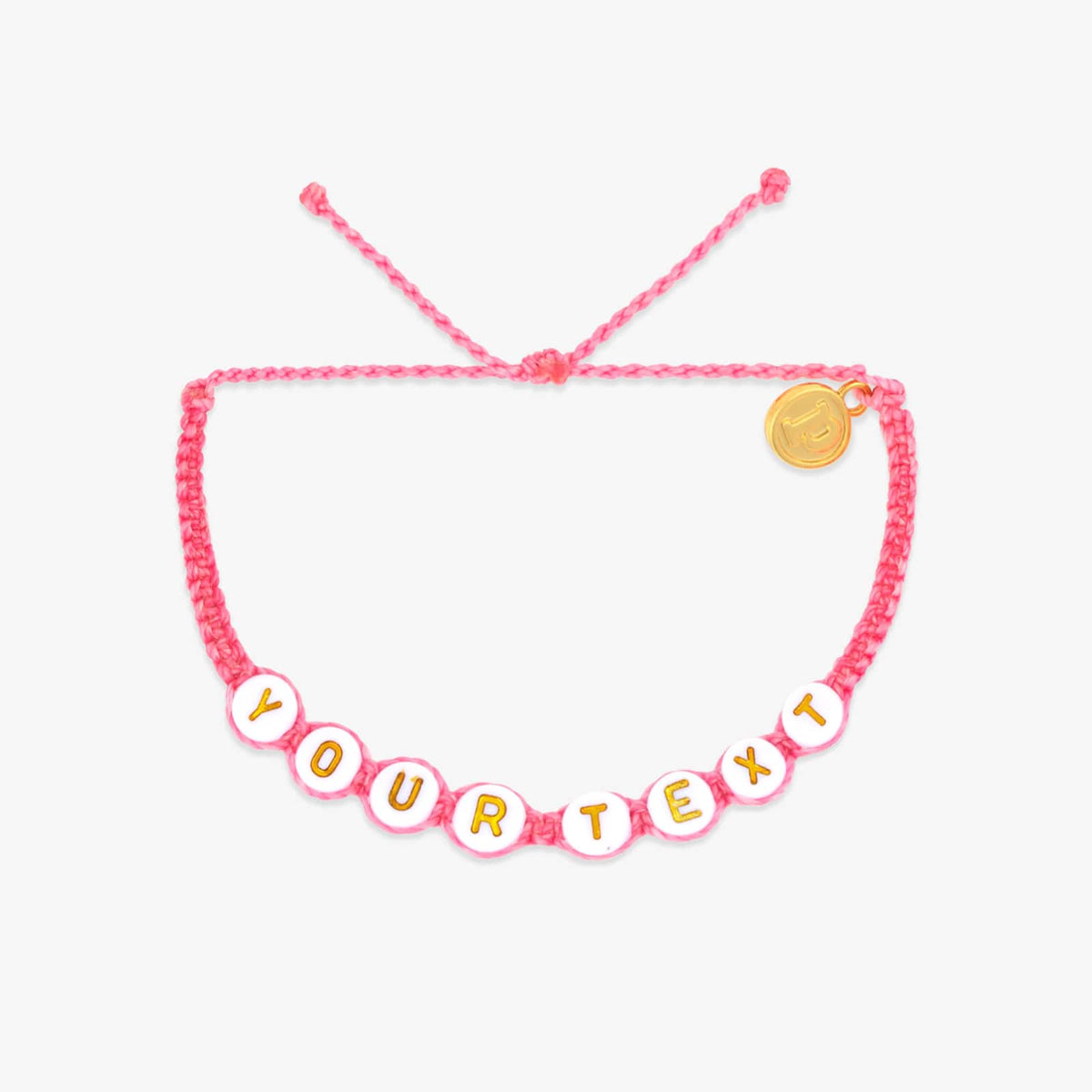 White Alphabet Bead Bracelet