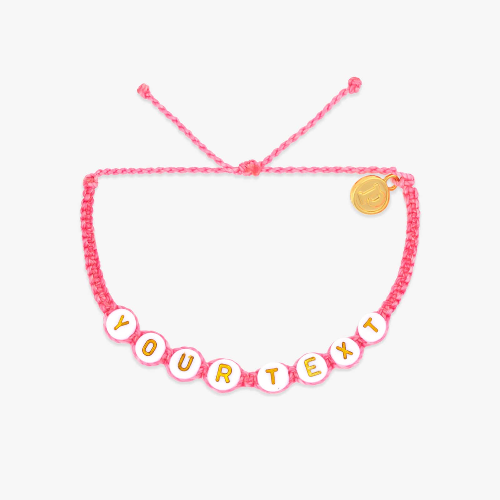 White Alphabet Bead Bracelet