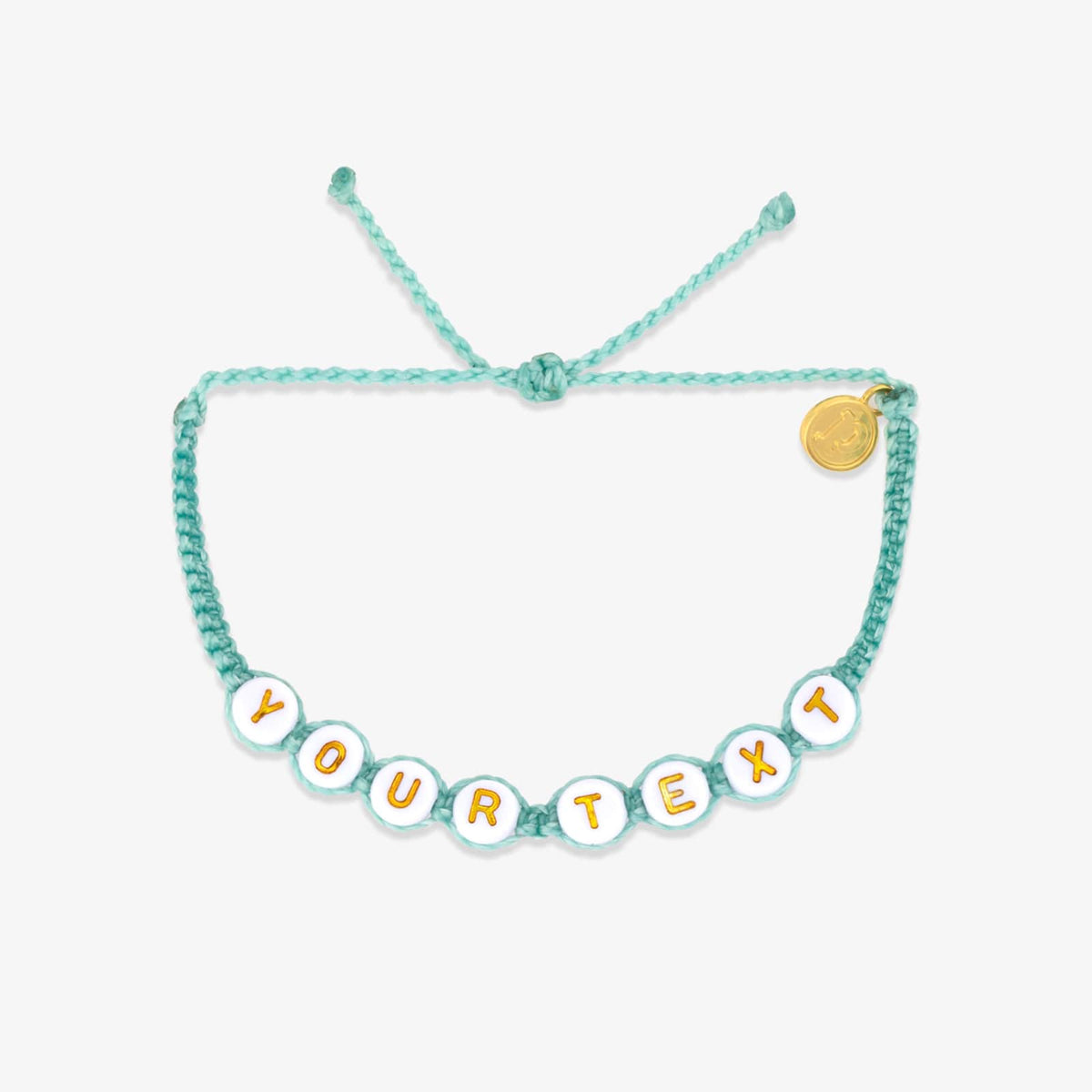 White Alphabet Bead Bracelet