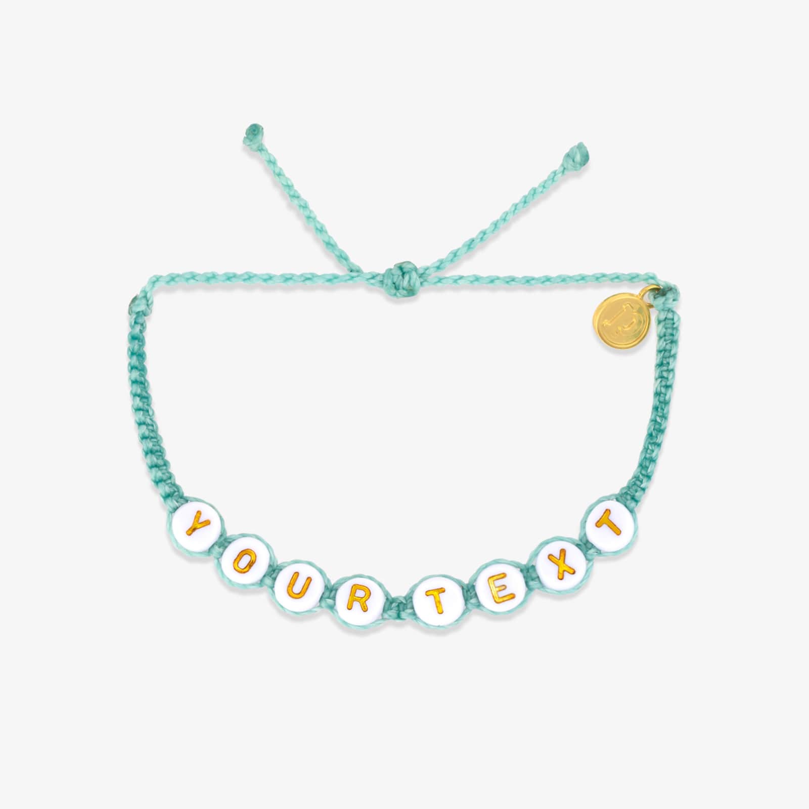 White Alphabet Bead Bracelet