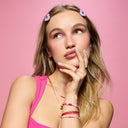 Heart Bead Stud Earrings