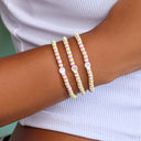 Raspberry Alphabet Stretch Bracelet