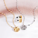 Scallop Enamel Ring Band