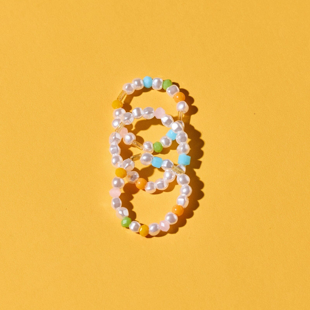 Pippa Pearl Stretch Ring 3 Pack