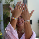 Wide Enamel Stripe Fidget Ring