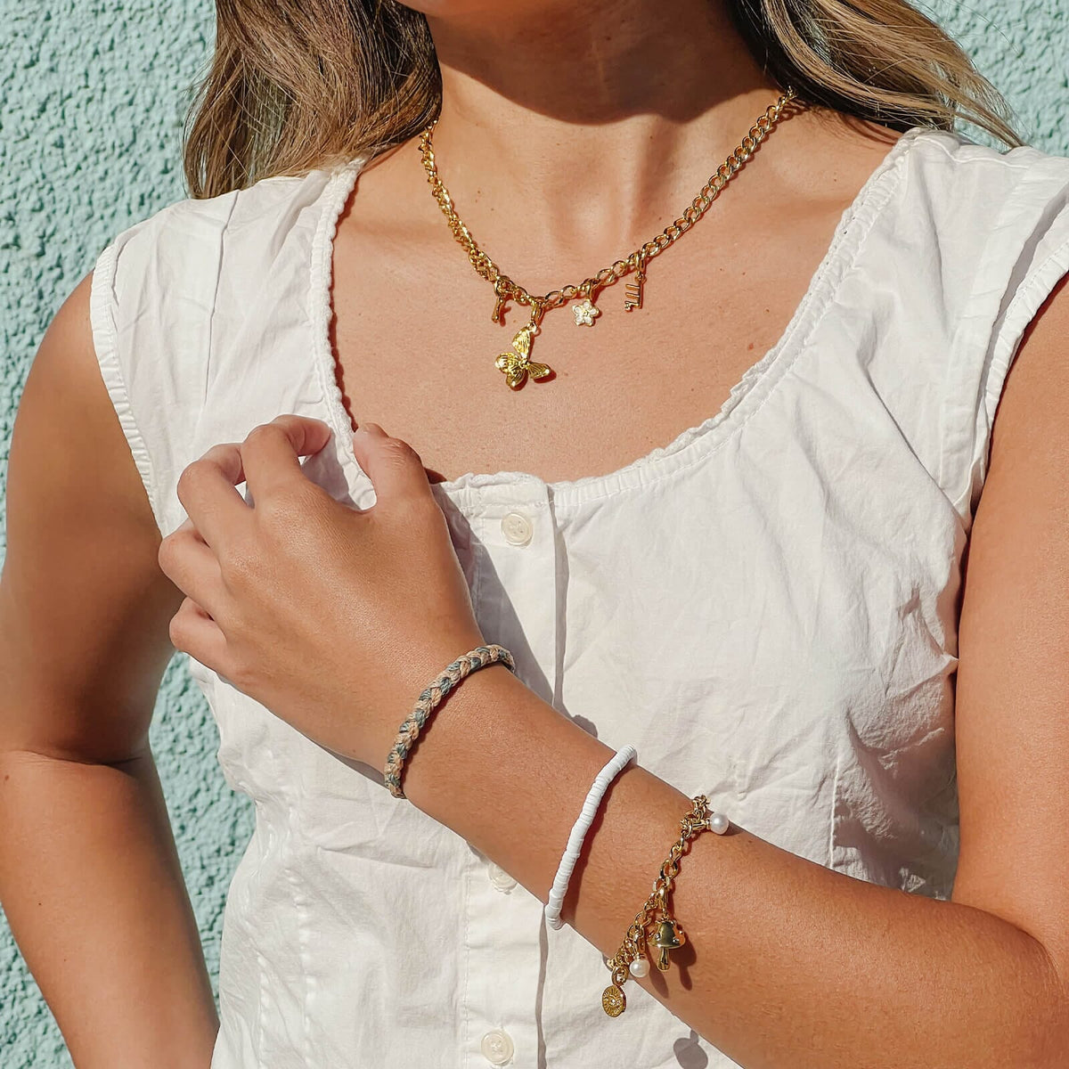 Harper Pearl Plumeria Charm