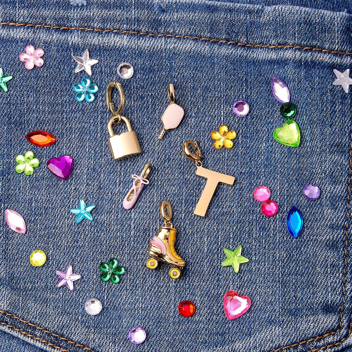 Harper Slanted Statement Alphabet Charm