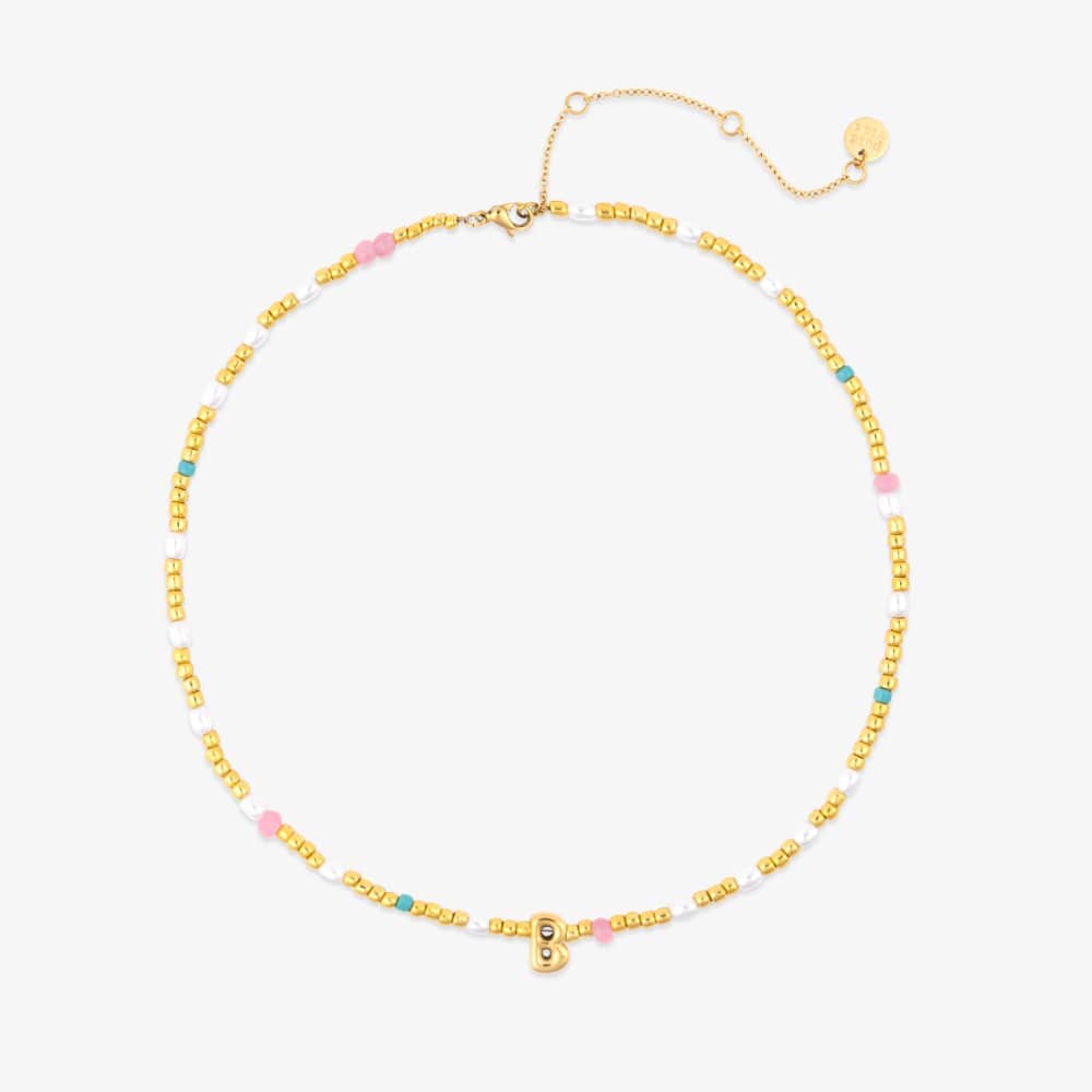 Initial Pearl & Seed Bead Choker