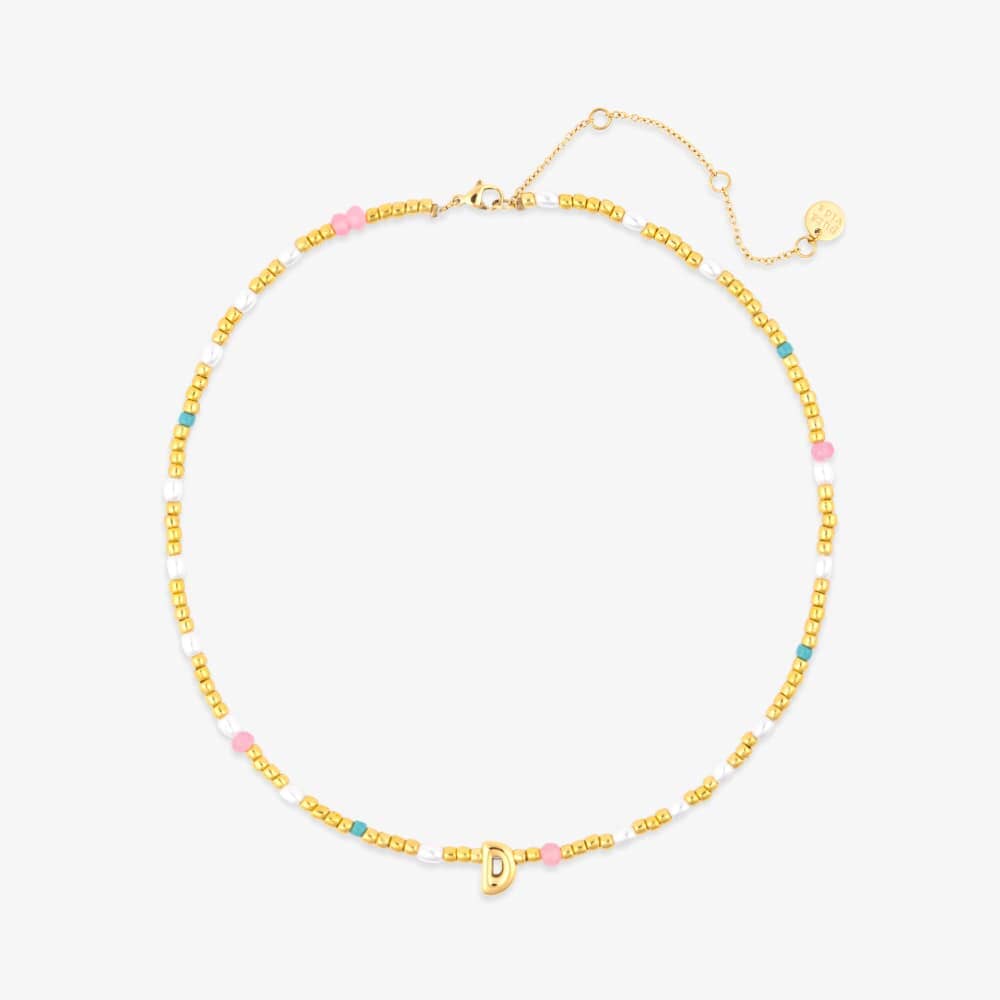 Initial Pearl & Seed Bead Choker