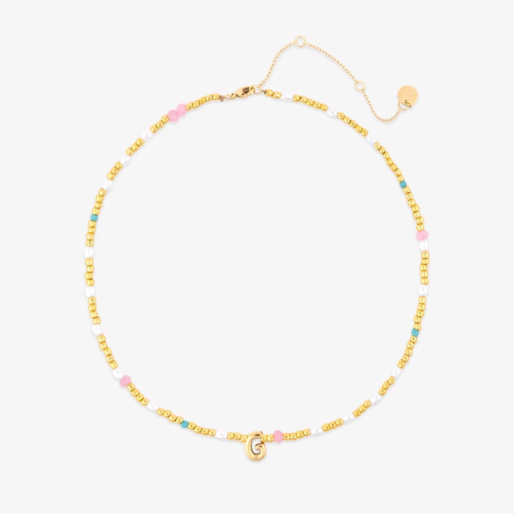 Initial Pearl & Seed Bead Choker