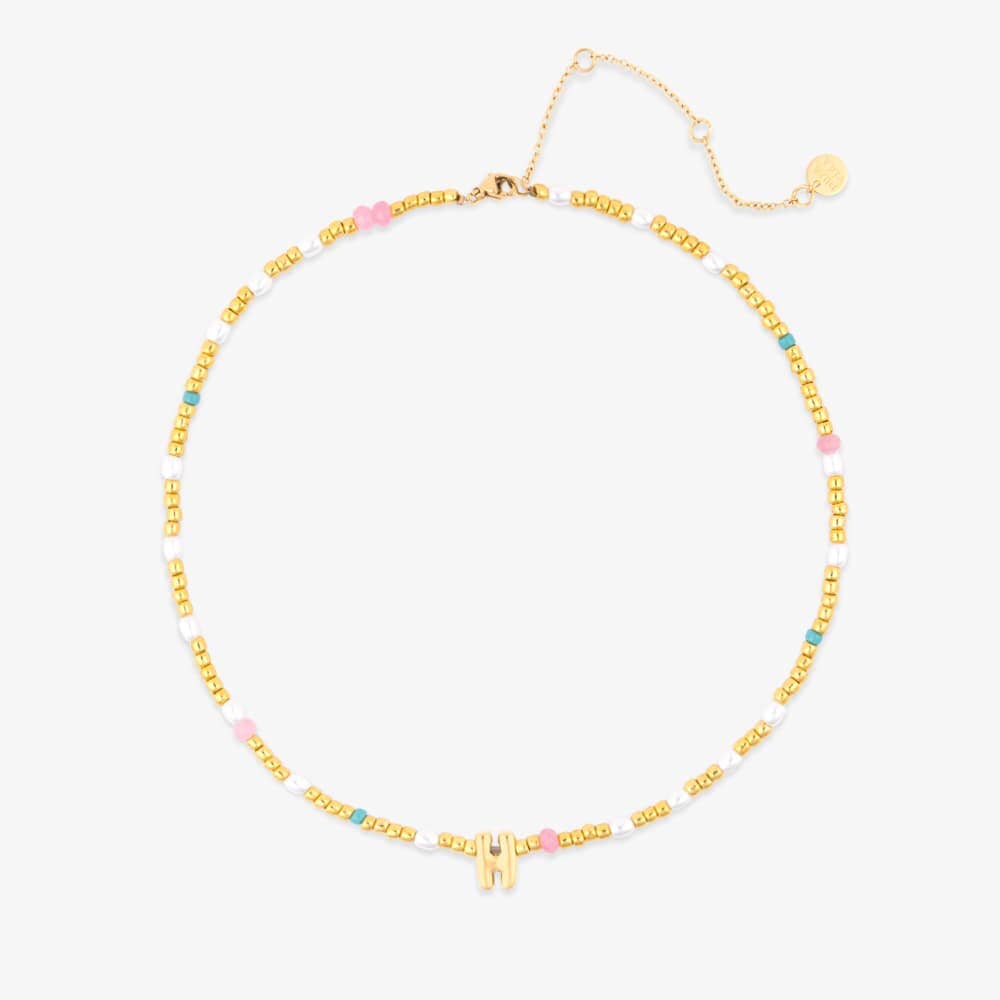 Initial Pearl & Seed Bead Choker