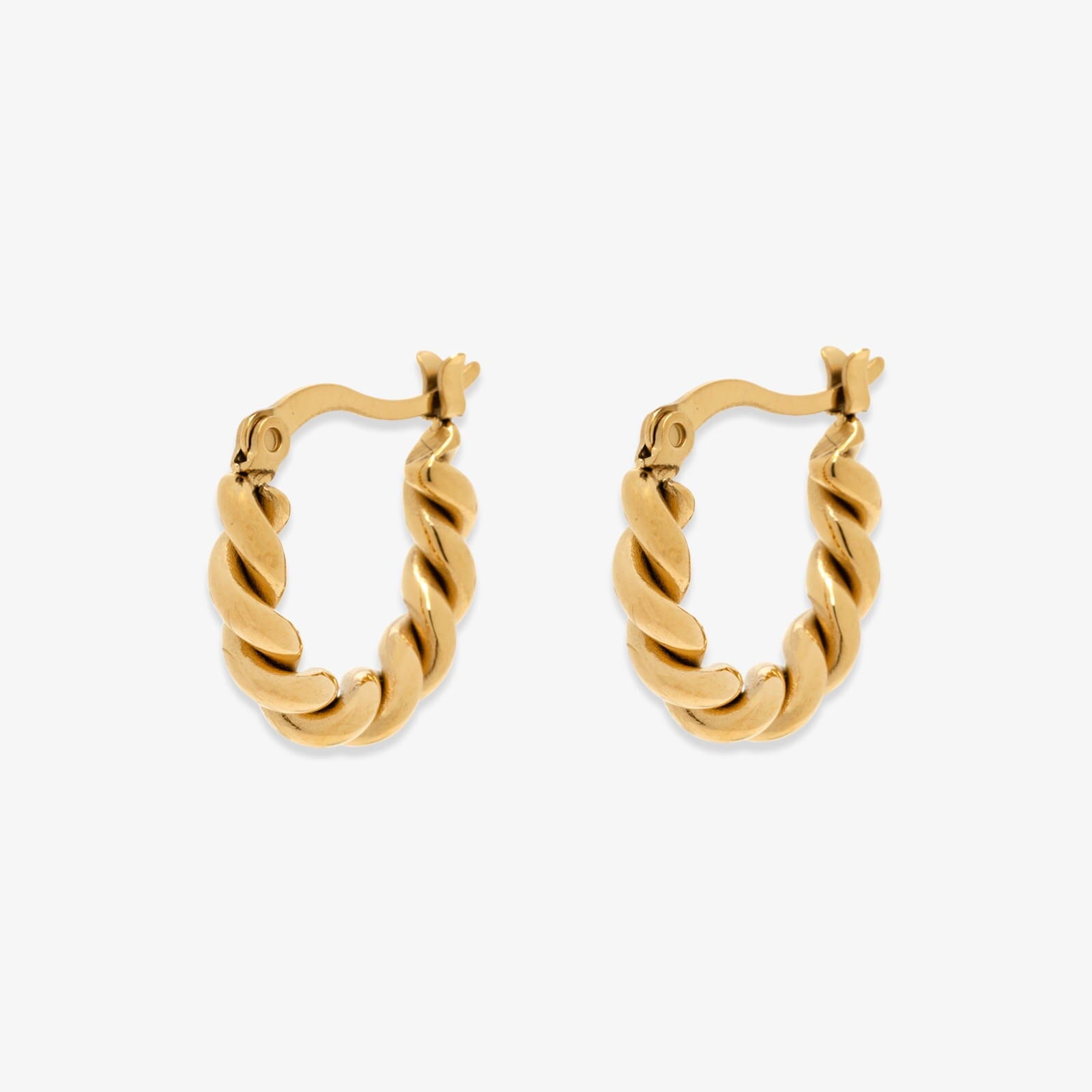 Twisted Dome Hoop Earrings