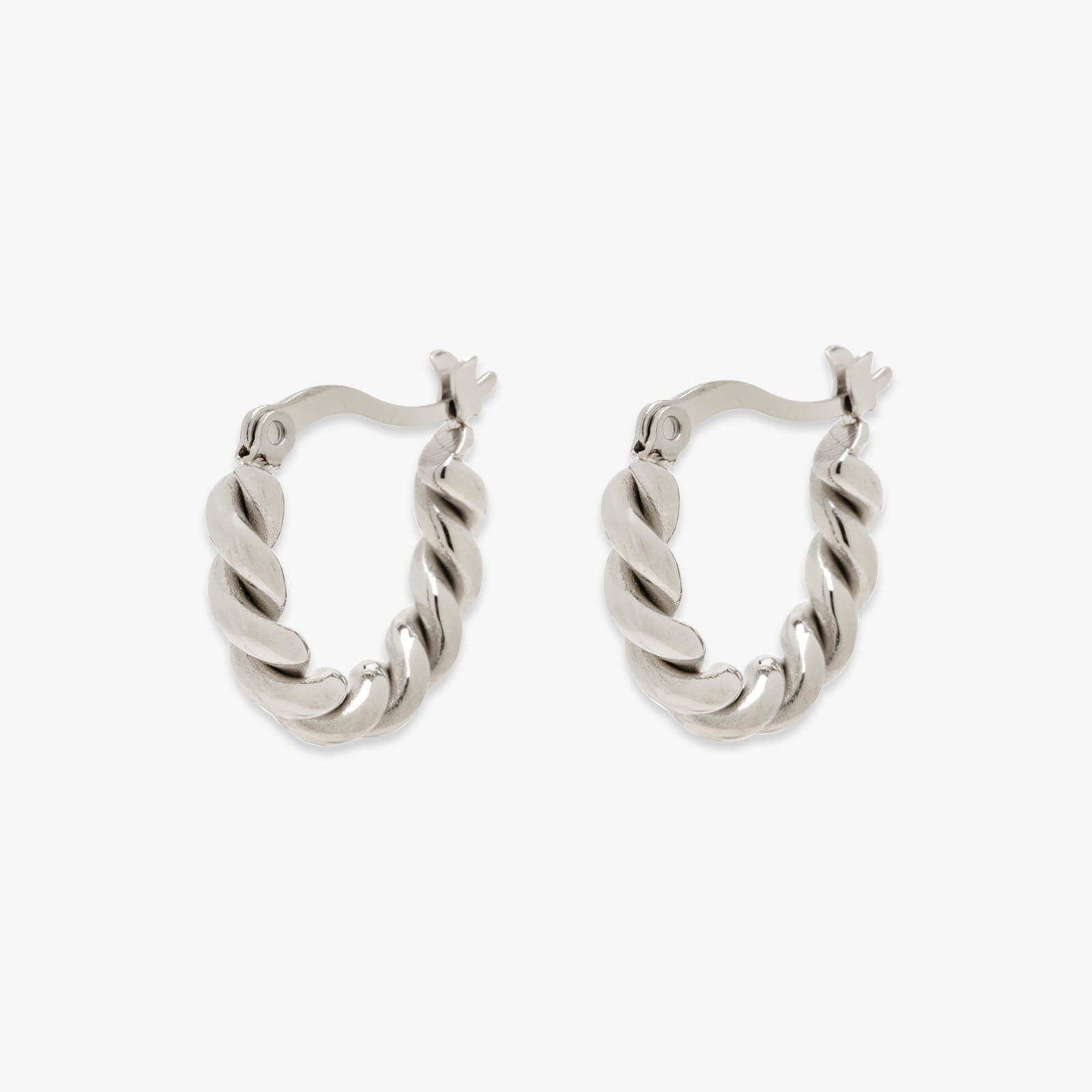 Twisted Dome Hoop Earrings